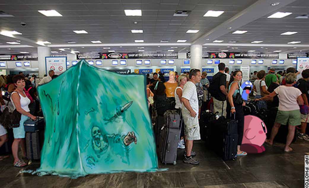 Terrible lines plague un-usual airline customers.